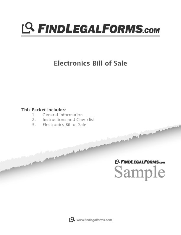electronics bill of sale